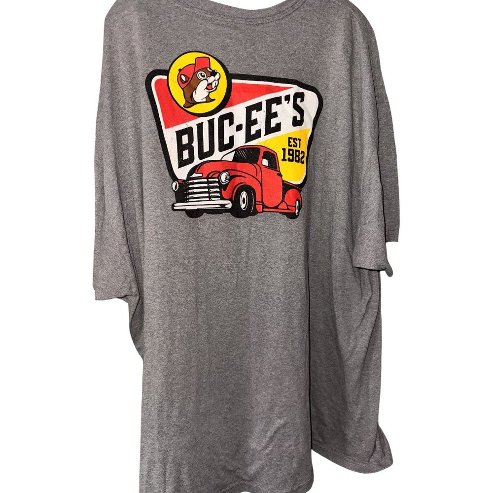Buc-Ees Gray Graphic T-Shirt 3X Cotton/Polyester Blend - Picture 4 of 4